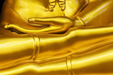 Buda Budizm anlamını temsil eder, Buda'nın altın sarısı, parlayan ışık ile görünüyor ve lüks bakın.