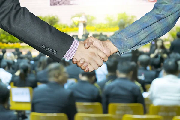 Acordo Negócios Entre Capitalistas Empresários Reuniões São Planejadas Para Grande — Fotografia de Stock