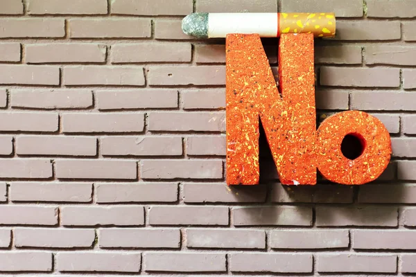 Nessun Segno Fumo Installazione Chiaramente Visibile Parola Arancione Pronunciata Una — Foto Stock