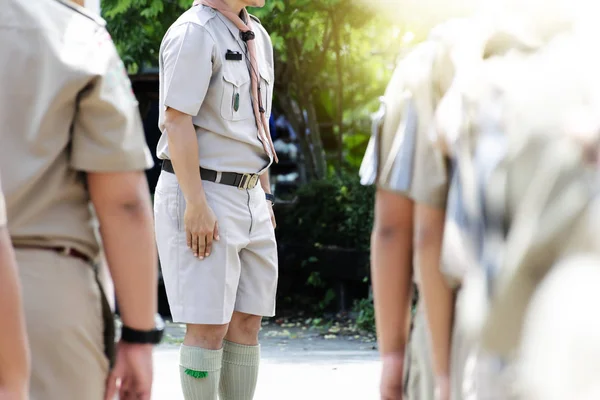 Boy scout, costume Based on the director scout in Thailand. Alignment rules, Teaching in the camp.