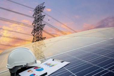 Yeşil enerji konsepti, Elektrik santrali. Mühendisler t hesaplamak