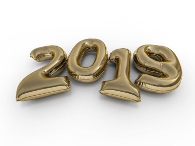 Yeni yıl balonlar. 3D render