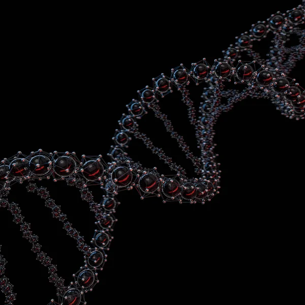 Catena Del Dna Esperienza Scientifica Astratta Bellissima Illusione Biotecnologia Biochimica — Foto Stock