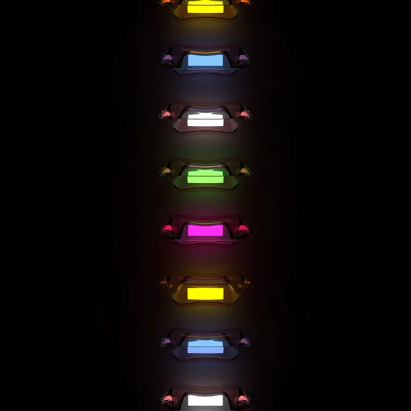 Osvětlení Světlo Svítidlo Neonovými Trubicemi Zářící Temné Místnosti Vykreslování — Stock fotografie