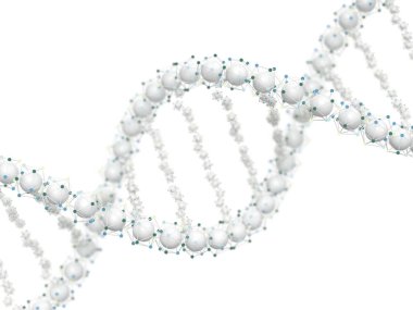 DNA zinciri. Soyut bilimsel geçmiş. Güzel bir illüstrasyon. Biyoteknoloji, biyokimya, genetik ve tıp konsepti. 3B görüntüleme