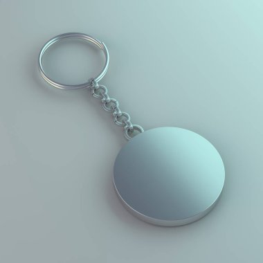 Boş metal biblo. Mockup 3d render