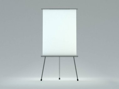 Görüntüler ve metinler yerleştirmek için stand. 3D render