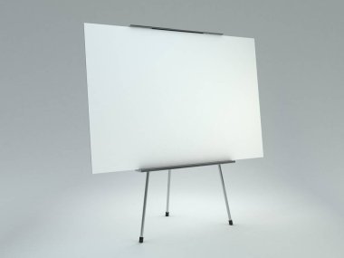 Görüntüler ve metinler yerleştirmek için stand. 3D render