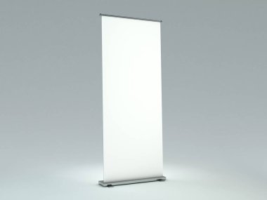 Afiş ekran boş topla. Şablon mockup. 3D render