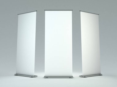 Afiş ekran boş topla. Şablon mockup. 3D render