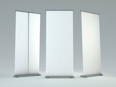 Afiş ekran boş topla. Şablon mockup. 3D render