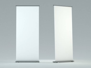 Afiş ekran boş topla. Şablon mockup. 3D render