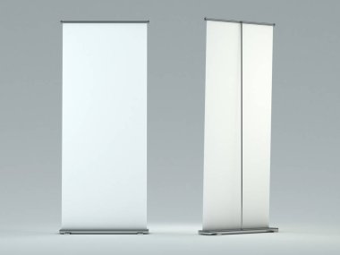 Afiş ekran boş topla. Şablon mockup. 3D render
