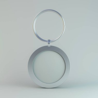 Boş metal biblo. Mockup 3d render