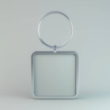 Boş metal biblo. Mockup 3d render