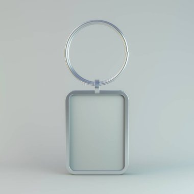 Boş metal biblo. Mockup 3d render