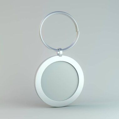 Boş metal biblo. Mockup 3d render