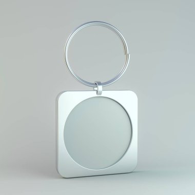 Boş metal biblo. Mockup 3d render