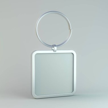 Boş metal biblo. Mockup 3d render