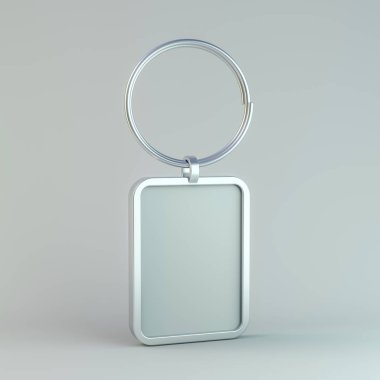 Boş metal biblo. Mockup 3d render