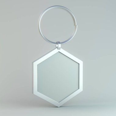 Boş metal biblo. Mockup 3d render