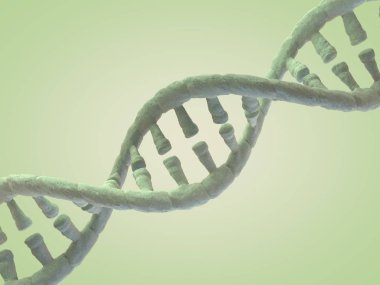 DNA zinciri. Soyut bilimsel geçmiş. Güzel bir illüstrasyon. Biyoteknoloji, biyokimya, genetik ve tıp konsepti. 3B görüntüleme