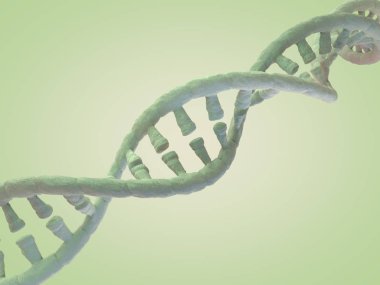 DNA zinciri. Soyut bilimsel geçmiş. Güzel bir illüstrasyon. Biyoteknoloji, biyokimya, genetik ve tıp konsepti. 3B görüntüleme