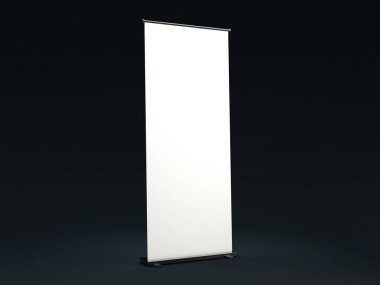 Afiş ekran boş topla. Şablon mockup. 3D render