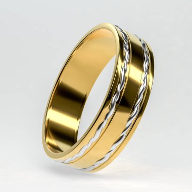 Altın Alyans, Alyans arka plan kavramı izole. 3D render