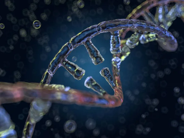 Dna Kette Abstrakter Wissenschaftlicher Hintergrund Schöne Illusion Biotechnologie Biochemie Genetik — Stockfoto