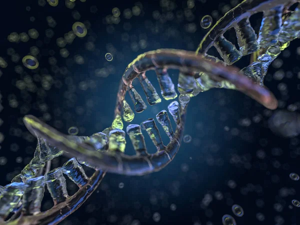 Cadeia Adn Antecedentes Científicos Abstractos Bela Ilusão Biotecnologia Bioquímica Genética — Fotografia de Stock