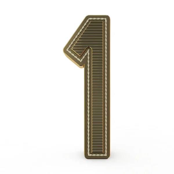 Золотой Символ Алфавита Номер Рендеринг — стоковое фото