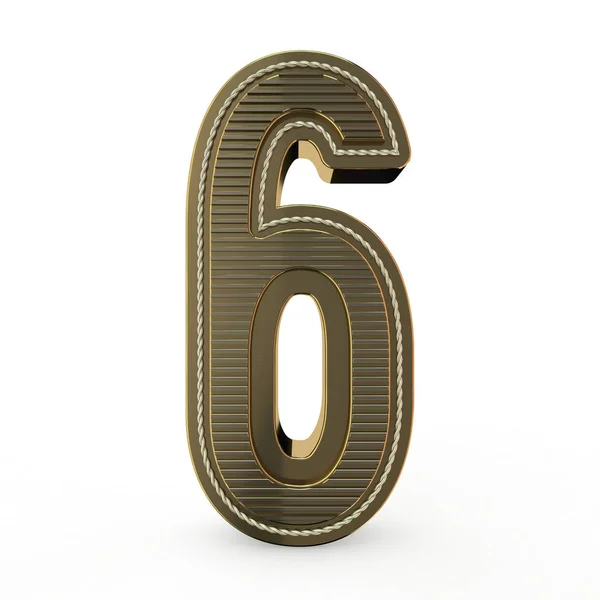 Símbolo Dorado Del Alfabeto Número Renderizado —  Fotos de Stock