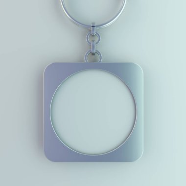 Boş metal biblo. Şablon. Mockup 3d render