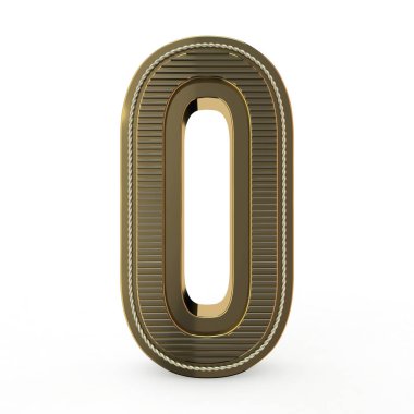 Alfabeyi altın sembolü. Mektup. 3D render