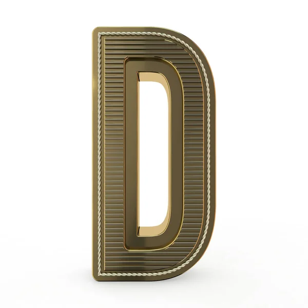 Golden Symbol Alphabet Letter Rendering — Stock Photo, Image