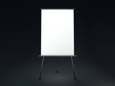 Görüntüler ve metinler yerleştirmek için stand. 3D render