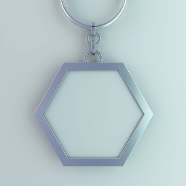 Boş metal biblo. Şablon. Mockup 3d render