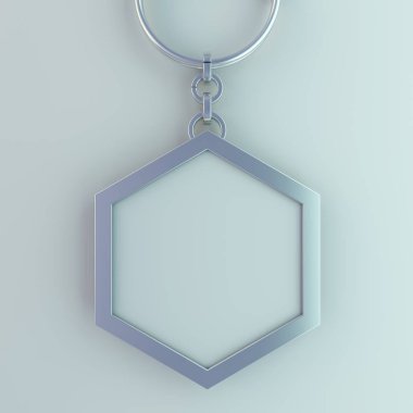 Boş metal biblo. Şablon. Mockup 3d render