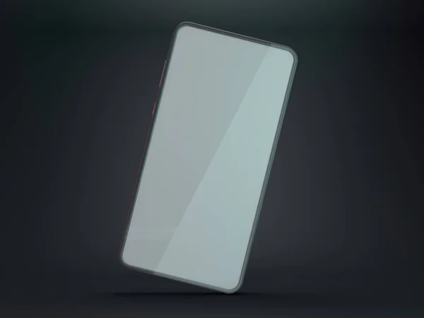 Black Smartphone Mockup Dark Background Rendering — Stock Photo, Image