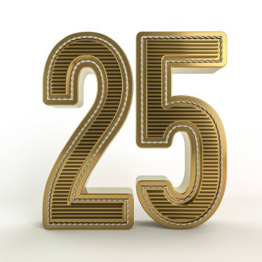 Rakamlarla indirim altın sembolü. 3D render