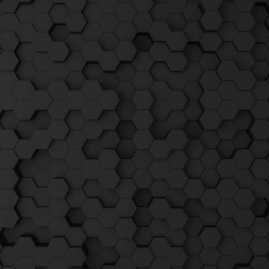 Arka fütüristik teknolojik altıgen plan. 3D render