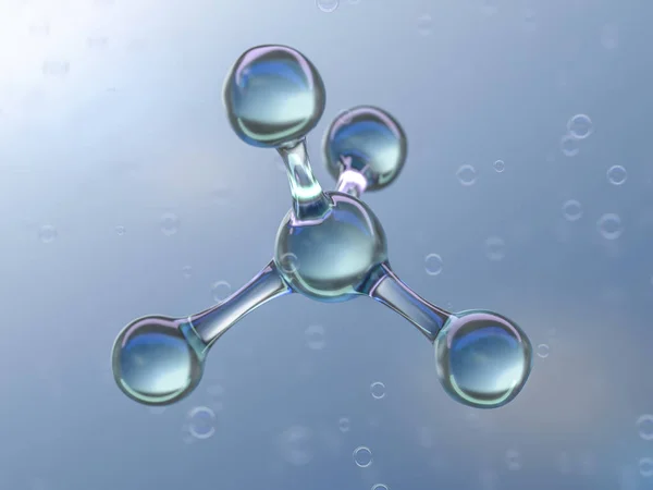 Ilustración Del Modelo Molécula Ciencia Formación Médica Con Moléculas Átomos — Foto de Stock