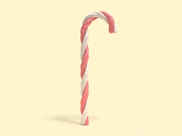 Karácsony Édes Candy Cane Elszigetelt Fölött Háttérben Leképezés — Stock Fotó