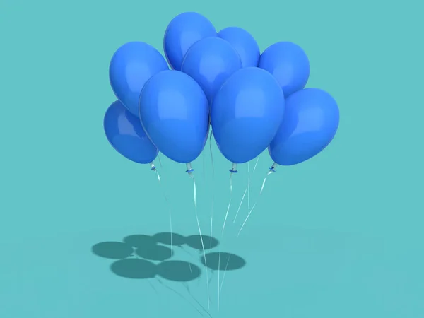 愉快的节日空气飞行气球查出的背景 — 图库照片