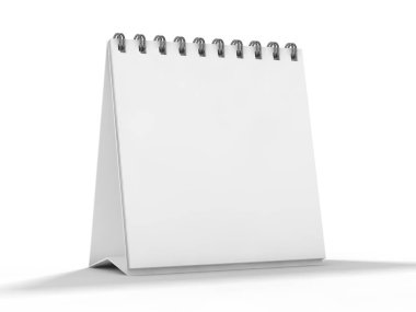 Tablo boş masa takvimi. Mockup tasarım konsepti. 3D render