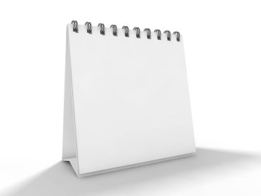 Tablo boş masa takvimi. Mockup tasarım konsepti. 3D render