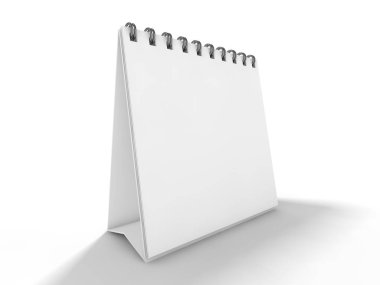 Tablo boş masa takvimi. Mockup tasarım konsepti. 3D render