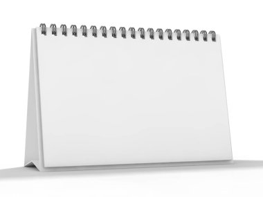 Tablo boş masa takvimi. Mockup tasarım konsepti. 3D render