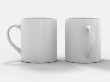 Kupa Mockup ayakta yüzeyi. 3D render